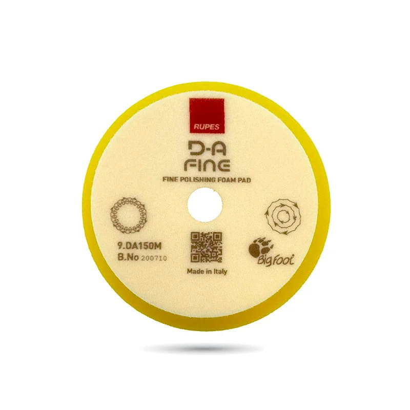 Round gold D-A Fine digital audio disc with red and black labels.