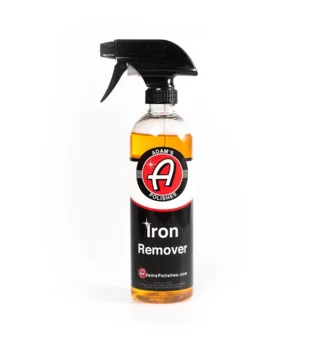 Spray bottle of Iron Remover car cleaner with black trigger nozzle