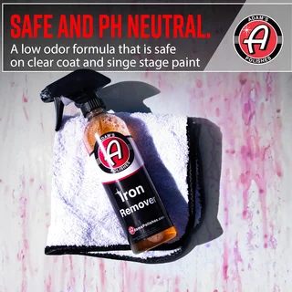 Spray paint can on cloth with “Safe and pH neutral” text.