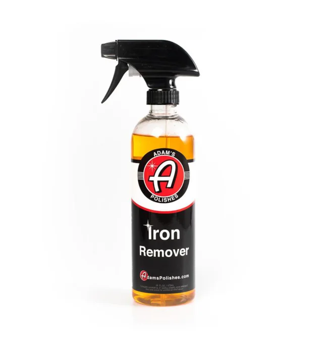 Spray bottle of Iron Remover car cleaner with black trigger nozzle