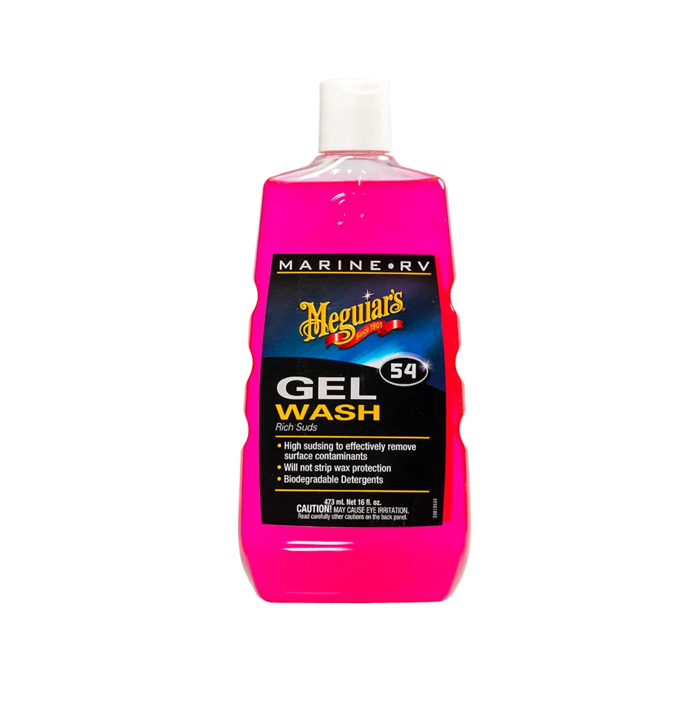 Pink Marshall's Medicated Gel Wash bottle on a white background