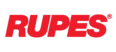 RUPES logo in bold red italic letters with a white outline
