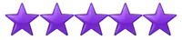 Five purple stars icon